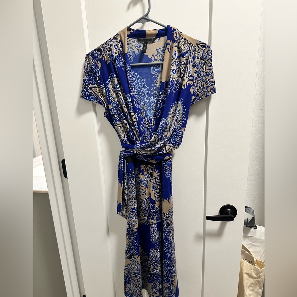 BCBG Floral wrap dress.  Size Small